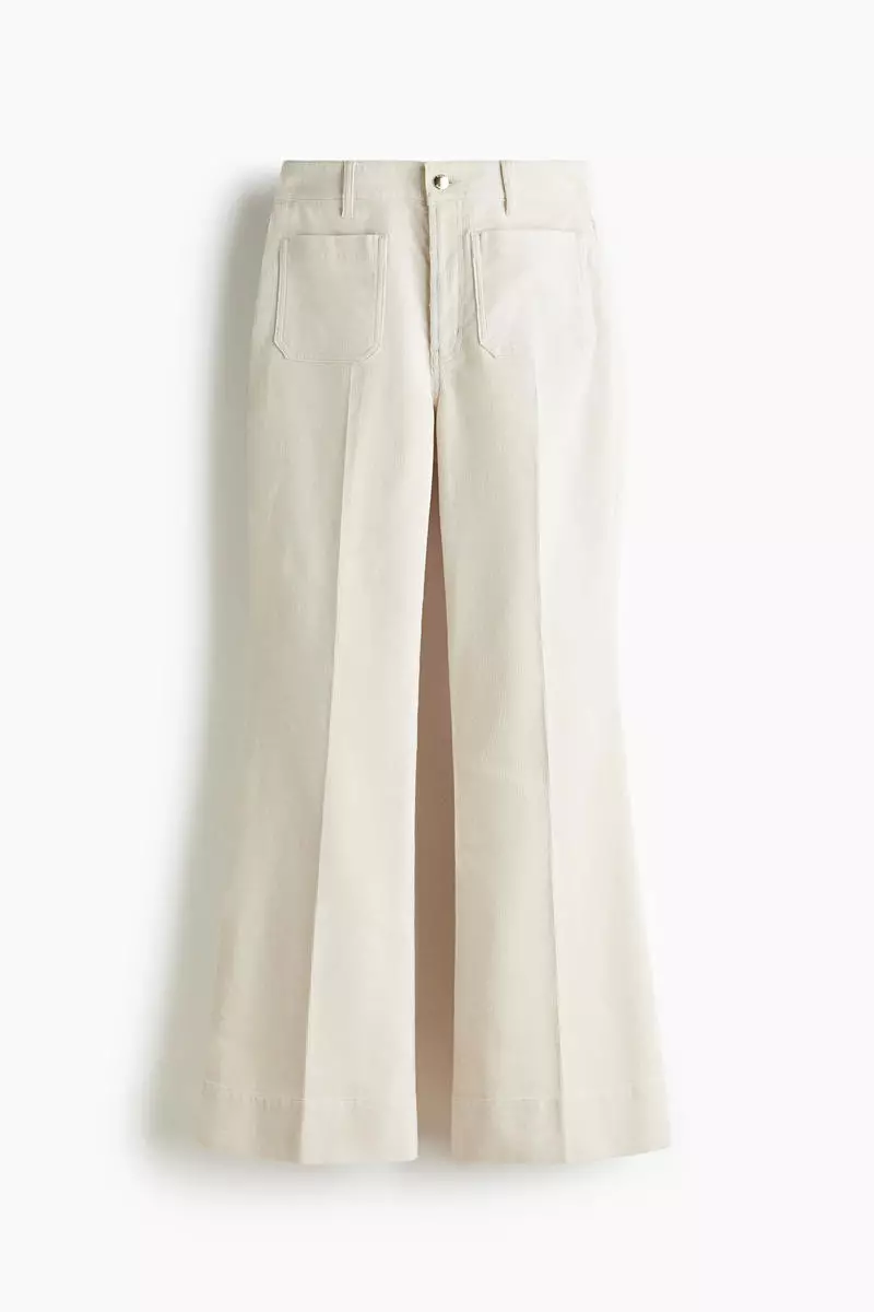 Flared corduroy trousers