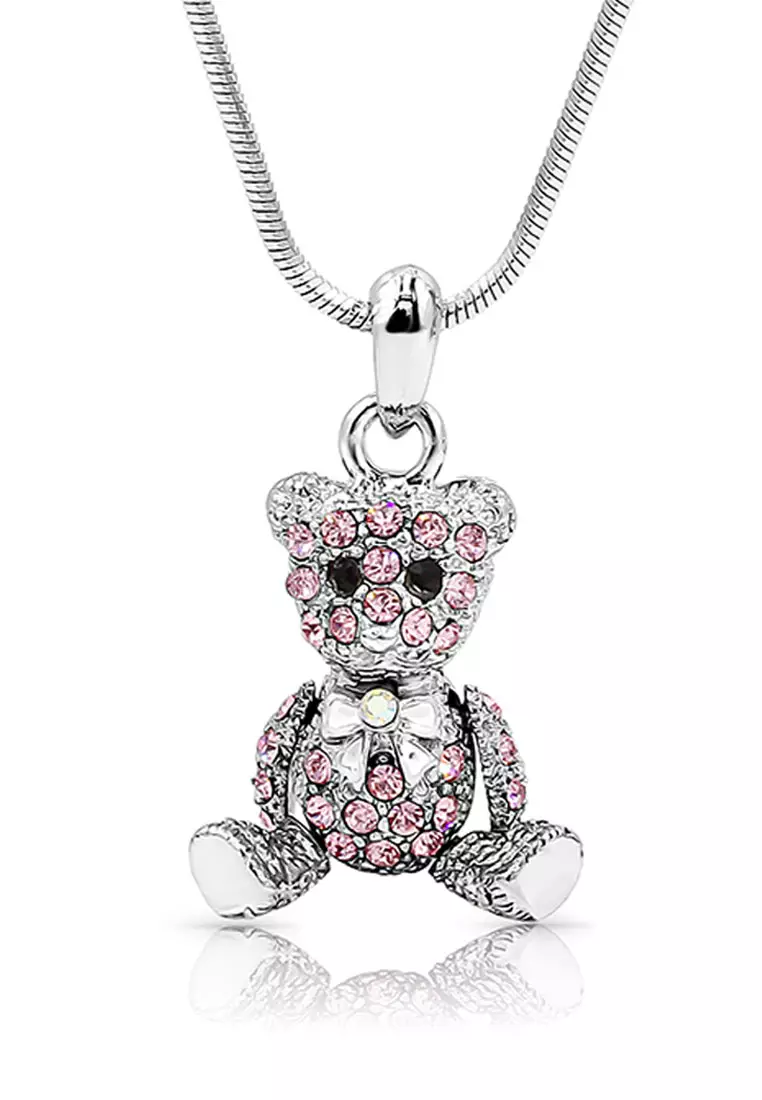 Kawaii Ocean Cute Pendant Necklace Korean Style Pink Bear Heart