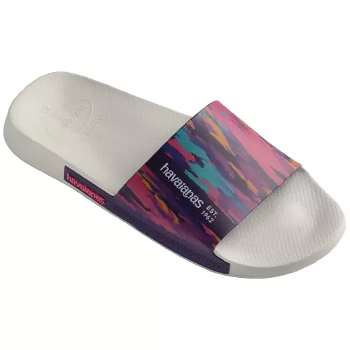 [ONLINE EXCLUSIVE] Havaianas 0001 Slide Classic Print White - Sandal Pria