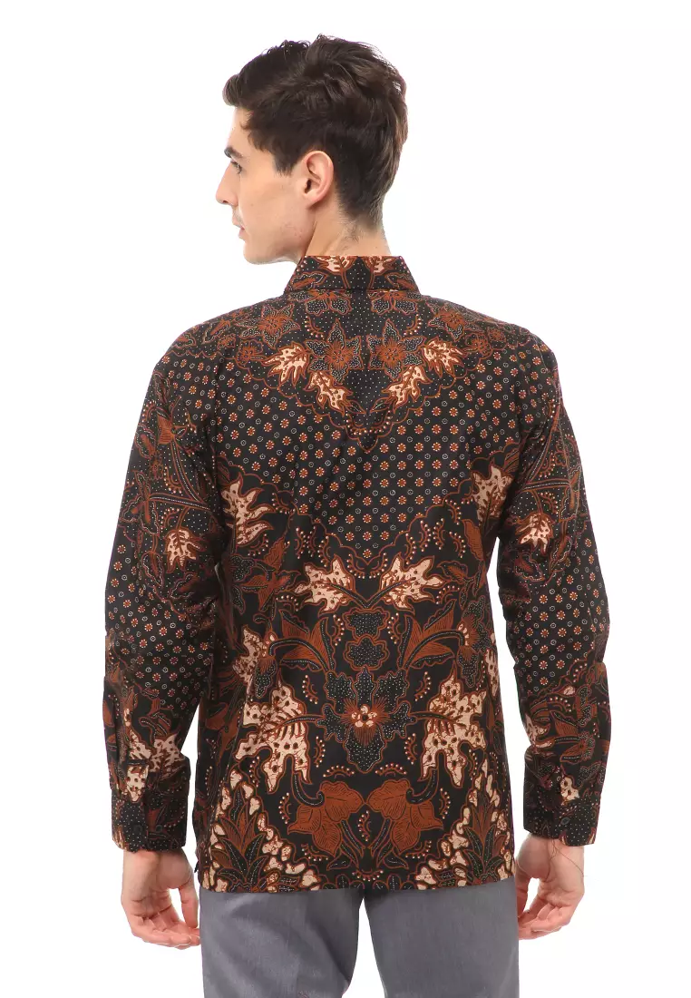 Kendrick Atasan Formal Kemeja Batik Pria Perwira Long Sleeve Material Cotton ORIGINAL