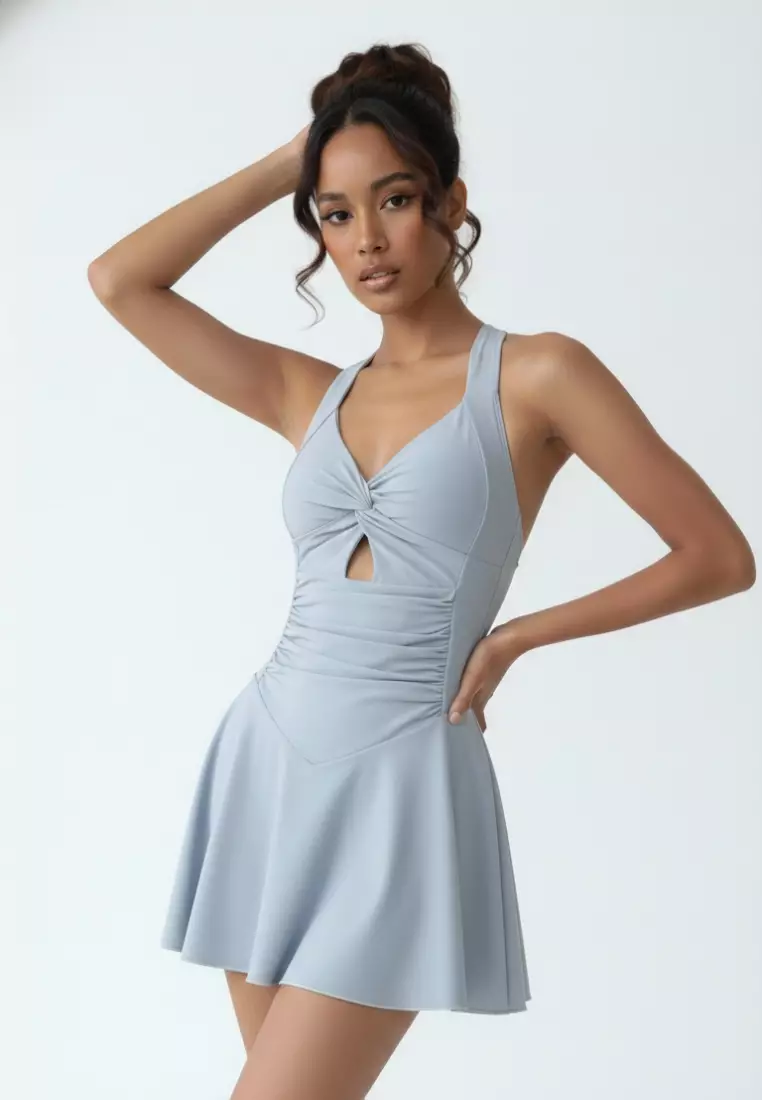 Cancer Swimdress One-Piece – Padded Wire-Free Swimsuit Dress Korean Style Women Swimwear