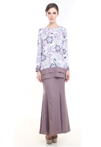 Alice Kurung in Dusty Purple from Rina Nichie Couture in Purple