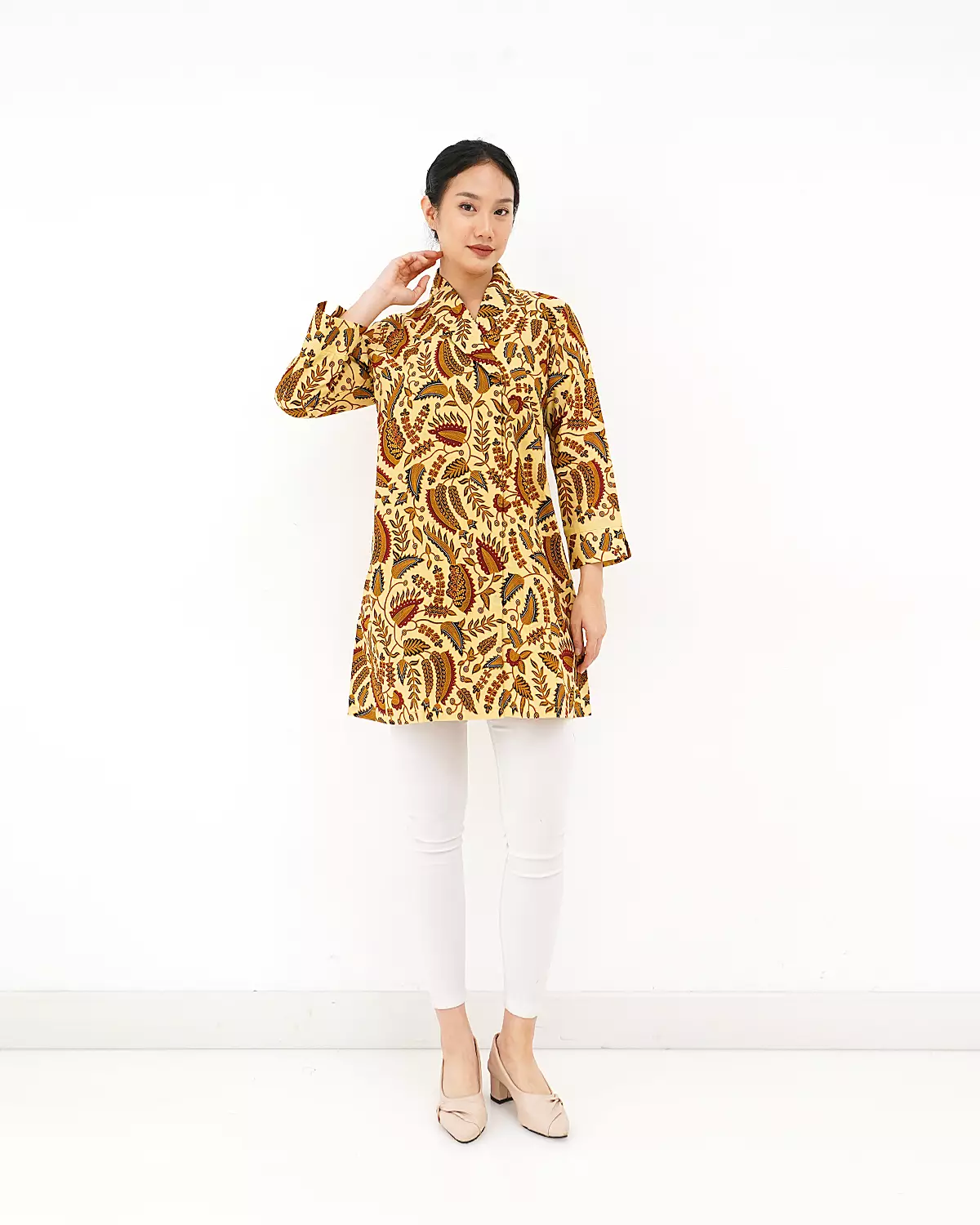 Blouse Tunik Batik Motif Pisang Wulan