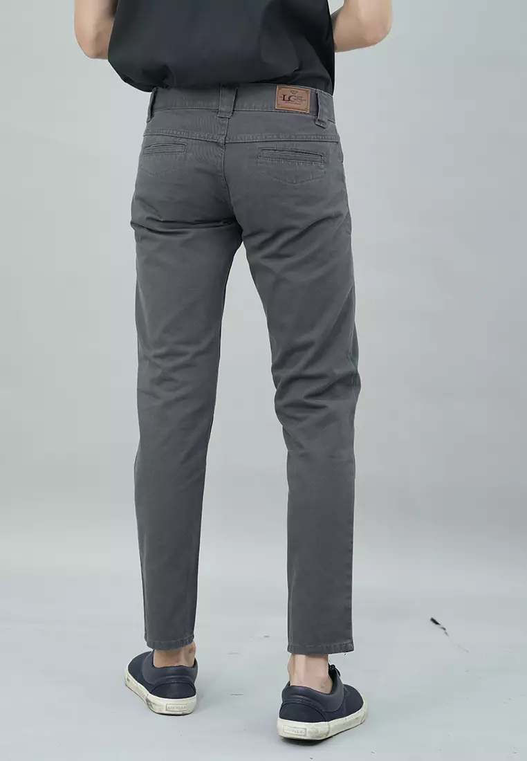 LGS - Celana Chinos Panjang Pria Warna Abu-Abu CCT.787.052.001.C