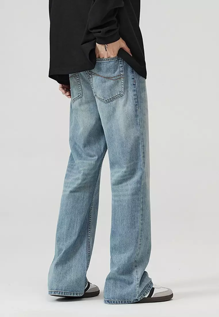 Vintage Washed Boot Cut Jeans LKTM-K8607