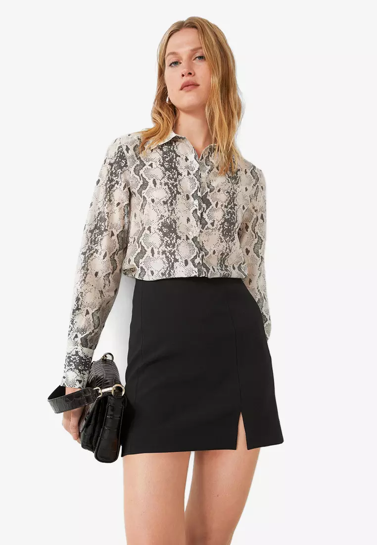 Other stories snake print skirt discount