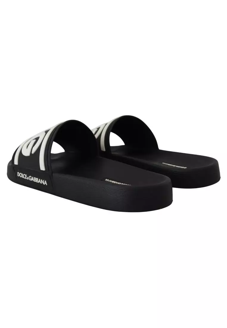 Buy Dolce Gabbana Dolce Gabbana Black Rubber D G Logo Shoes