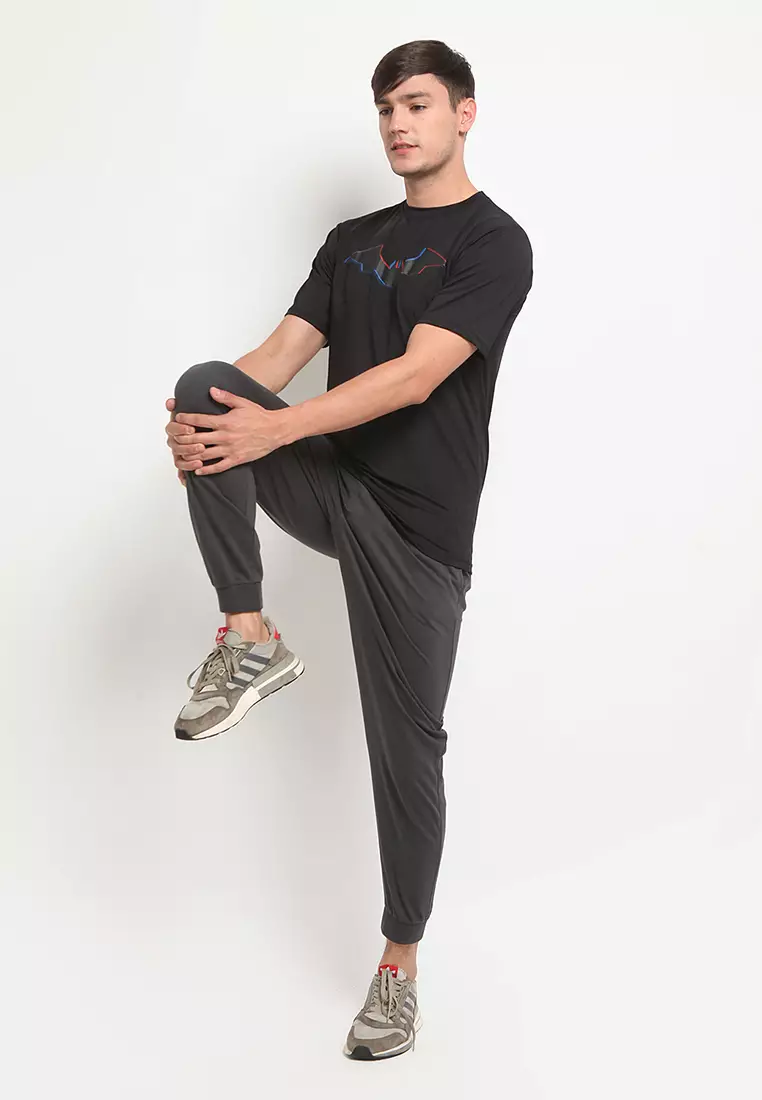 Flexzone Sporty Tee The Batman Movie Logo Byte DC Comics Black