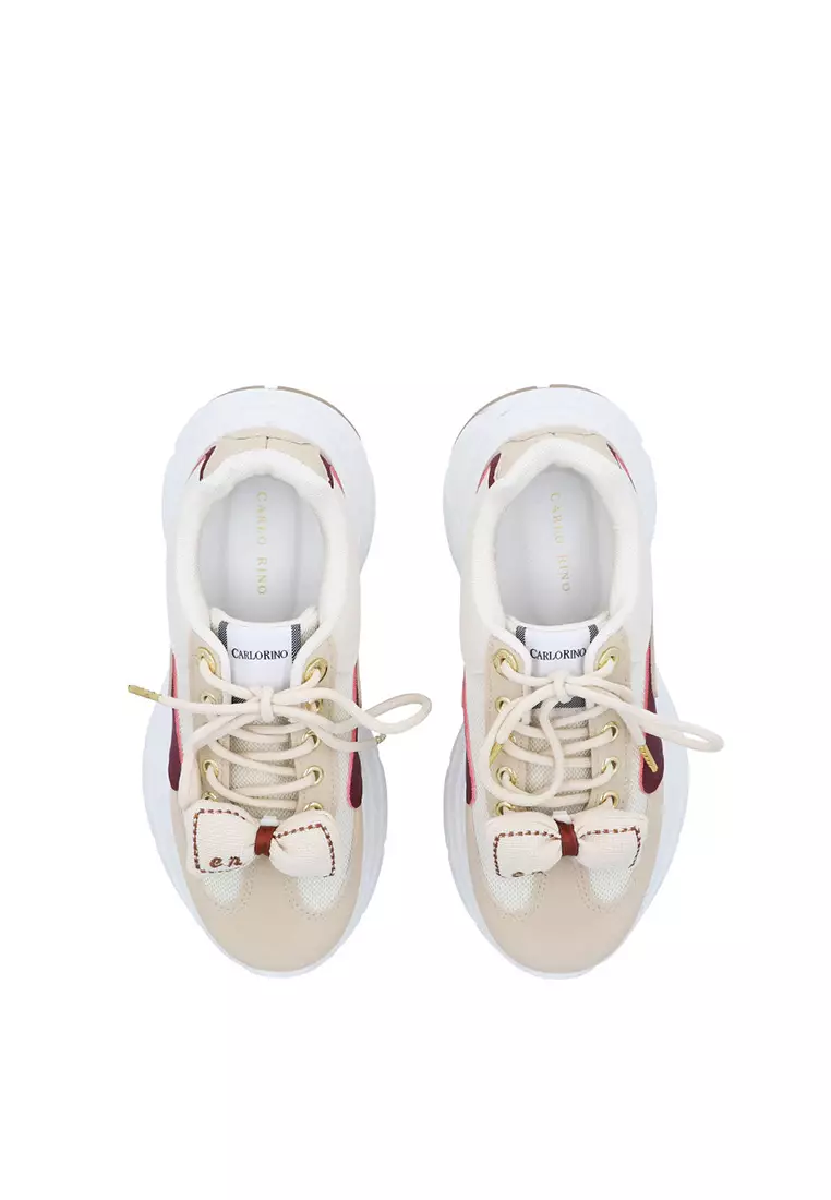 Medium Beige Mira Bow Sneakers