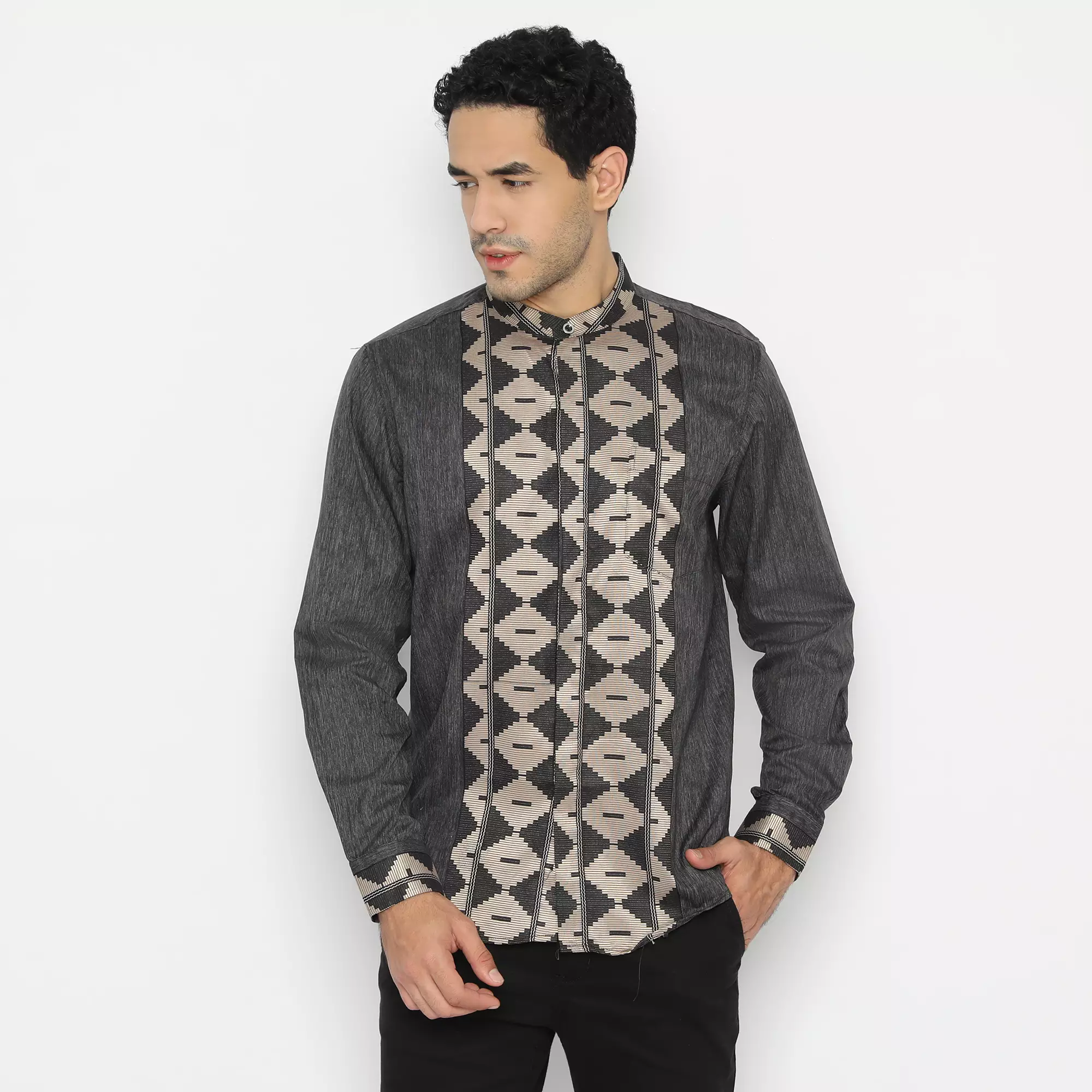 Platini Kemeja Koko Pria Lengan Panjang Polyester 961059