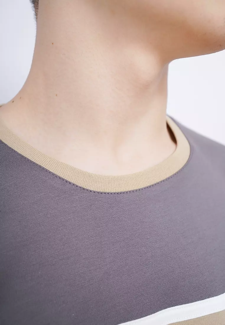 Ryusei Kaos Pria Nishioji CMB Light Brown