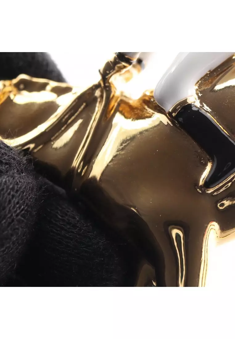 Pre-Loved Chanel coco mark brooch Horse motif GP gold white G26C