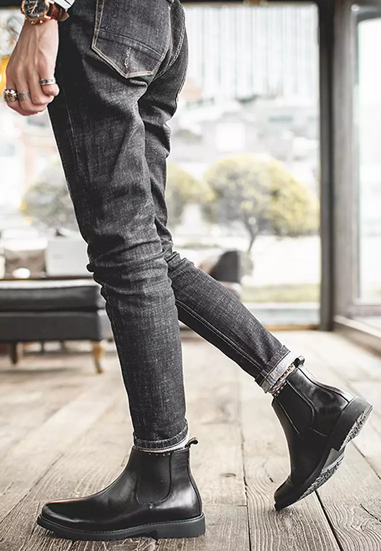 Vintage first layer cowhide Chelsea boots