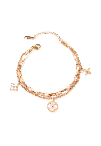 Air Jewellery gold Luxurious Flower Bracelet In Rose Gold C43E4AC7C16C09GS_1