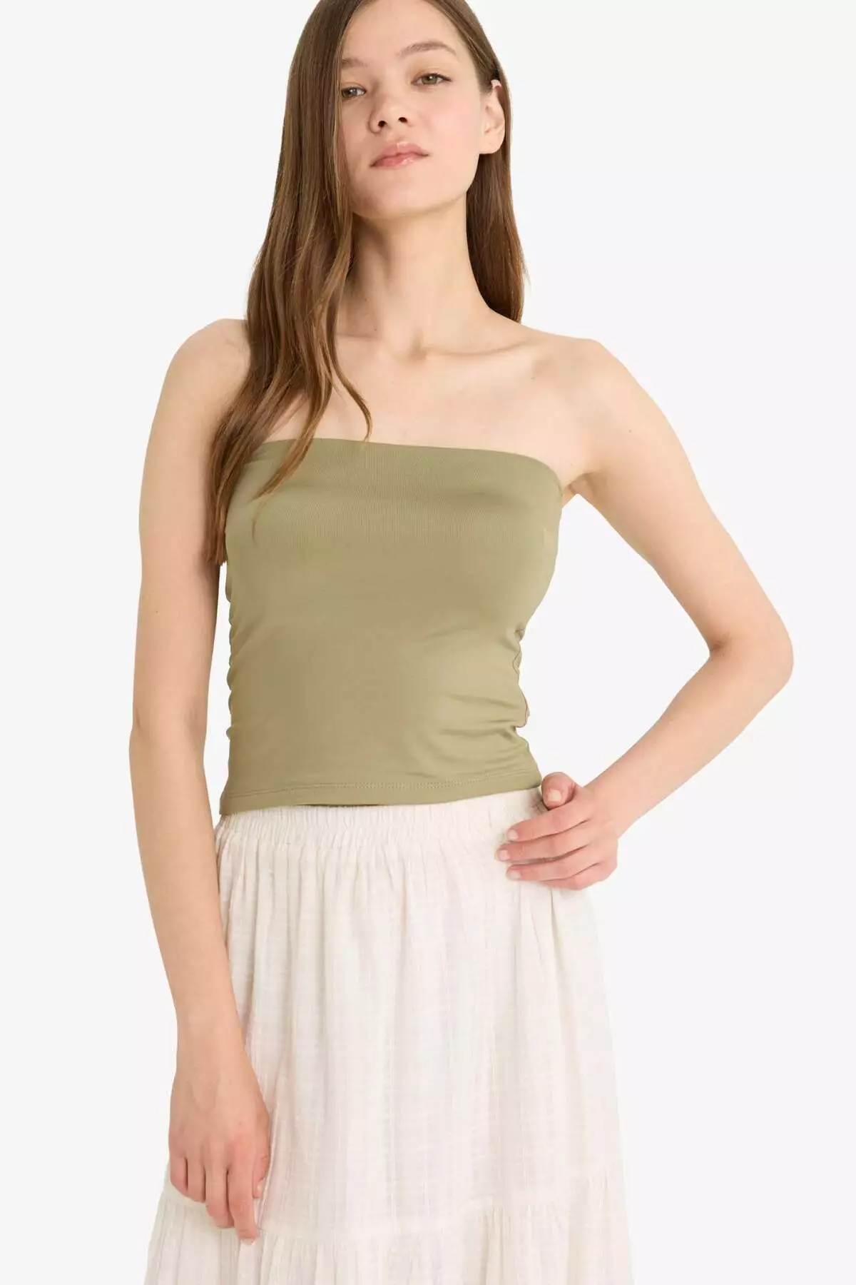 Cool Fitted Strapless Blouse F5162Ax25Sm