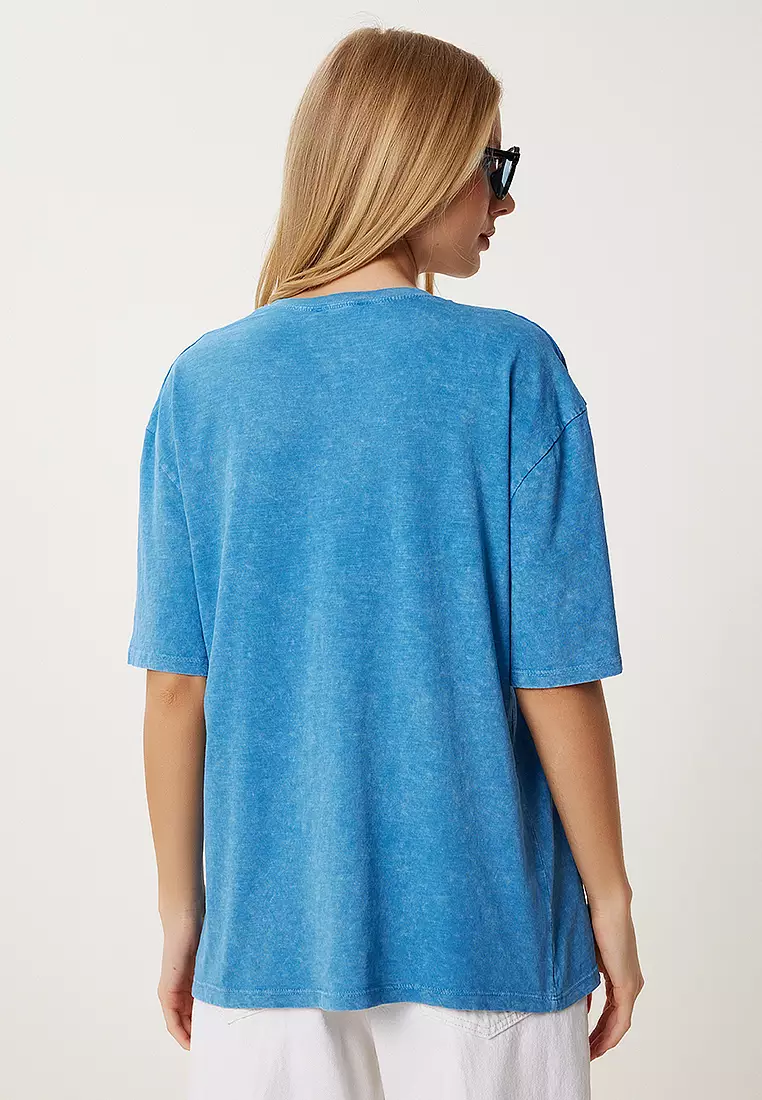 Washed Basic Knitted T-Shirt