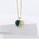 Glamorousky white 925 Sterling Silver Plated Gold Fashion Simple Heart Malachite Pendant with Cubic Zirconia and Necklace 01A95ACA6246F1GS_3