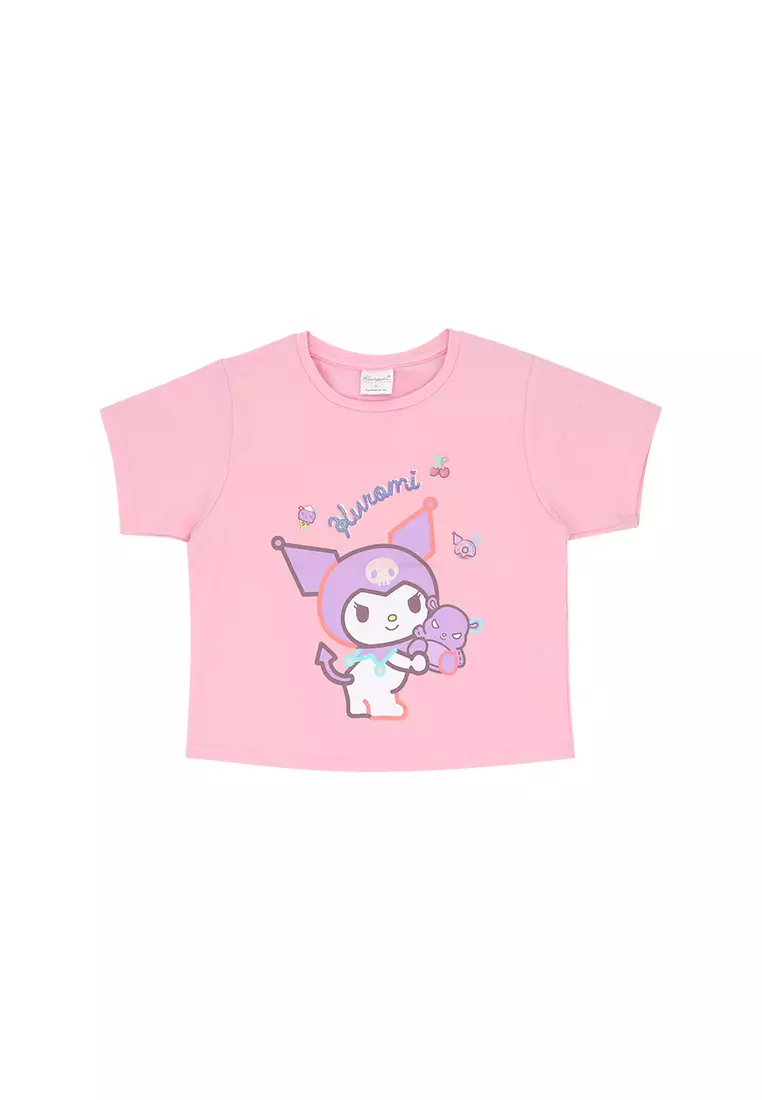 Girls Licensed Graphic Oversize T-Shirt "Kuromi Bear"