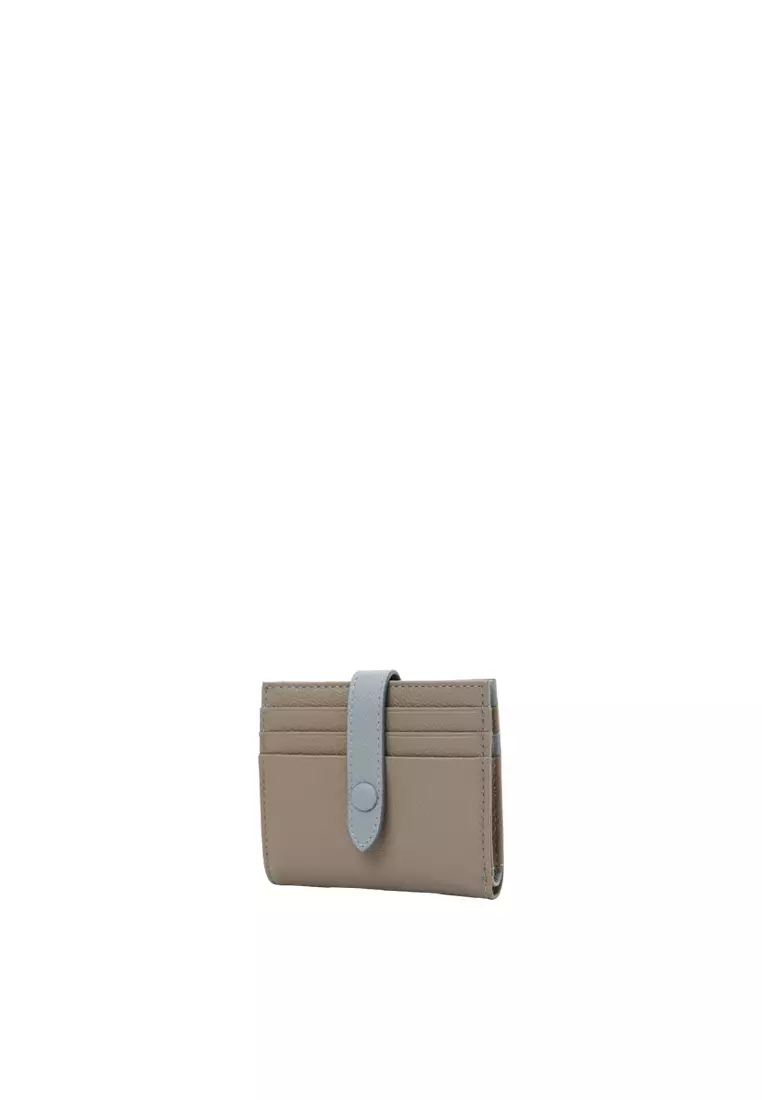 Snap Button Wallet - Dark Almond