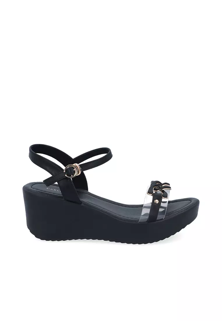 Black Tahlia Wedge Sandals