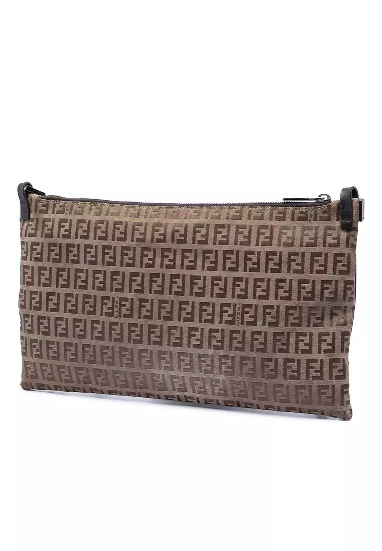 Pre-Loved Fendi Zucchino Canvas Crossbody