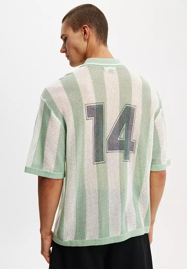 Knitted Sports Polo Top