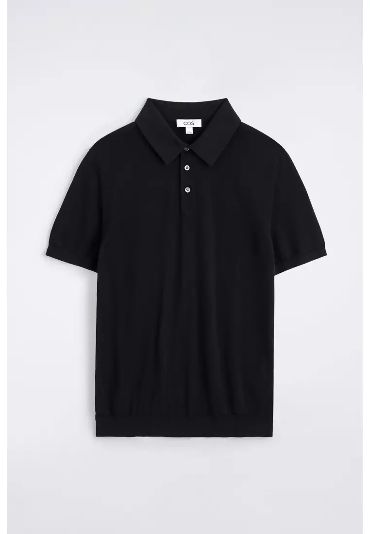 SLIM KNITTED SILK POLO SHIRT