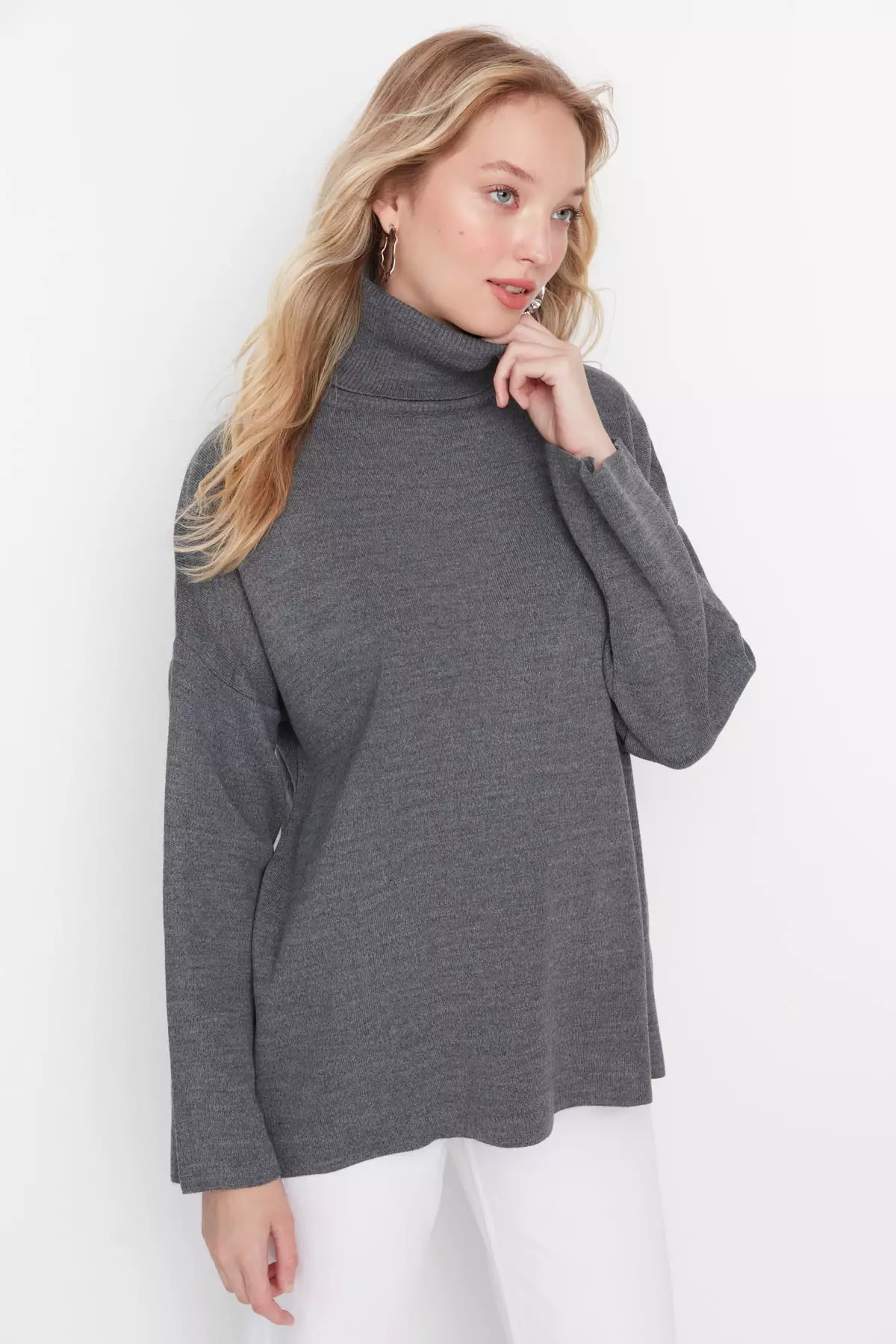 Turtleneck Knit Sweater