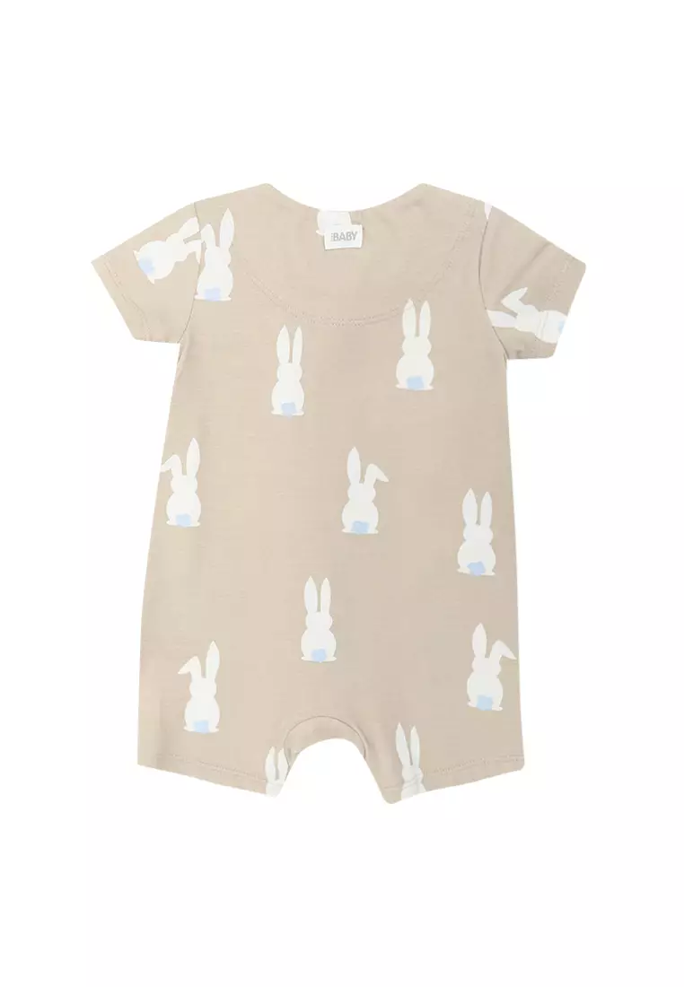 The Short Sleeves Zip Romper