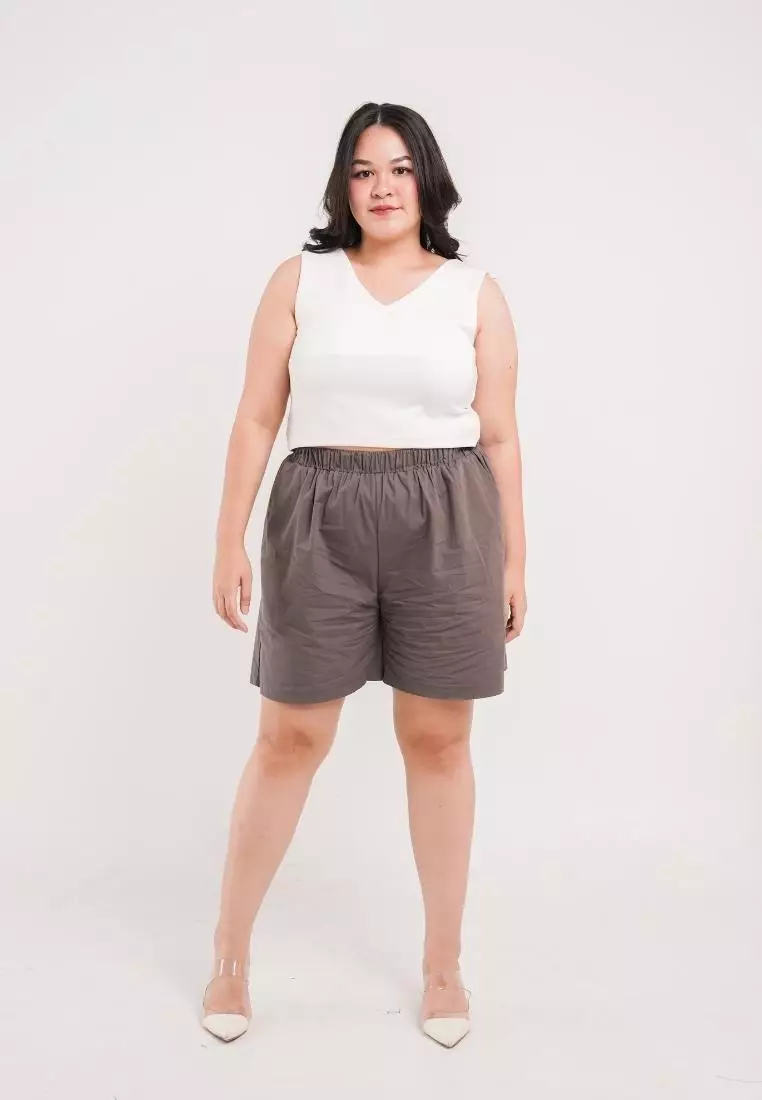 Plus Size Shorts Ha Rin Olive