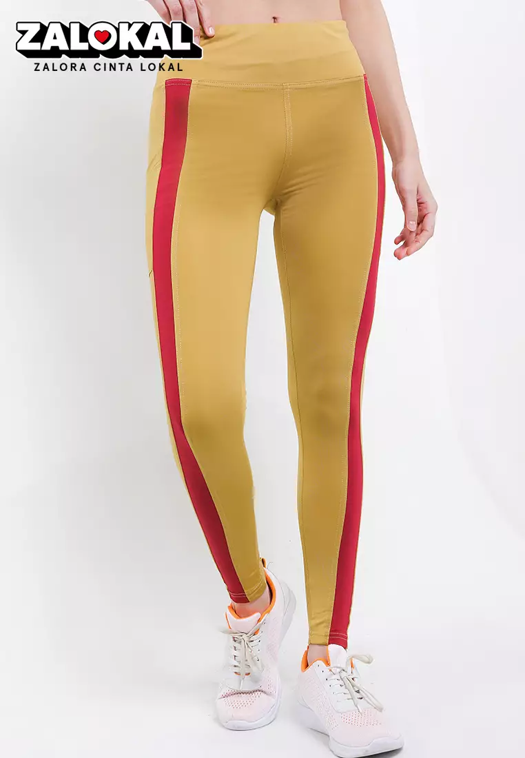 Celana Panjang Legging Olahraga Ladies Sport Long Pants Active Sport Olahraga Senam Yoga Pilates Gym Ketat Spandex
