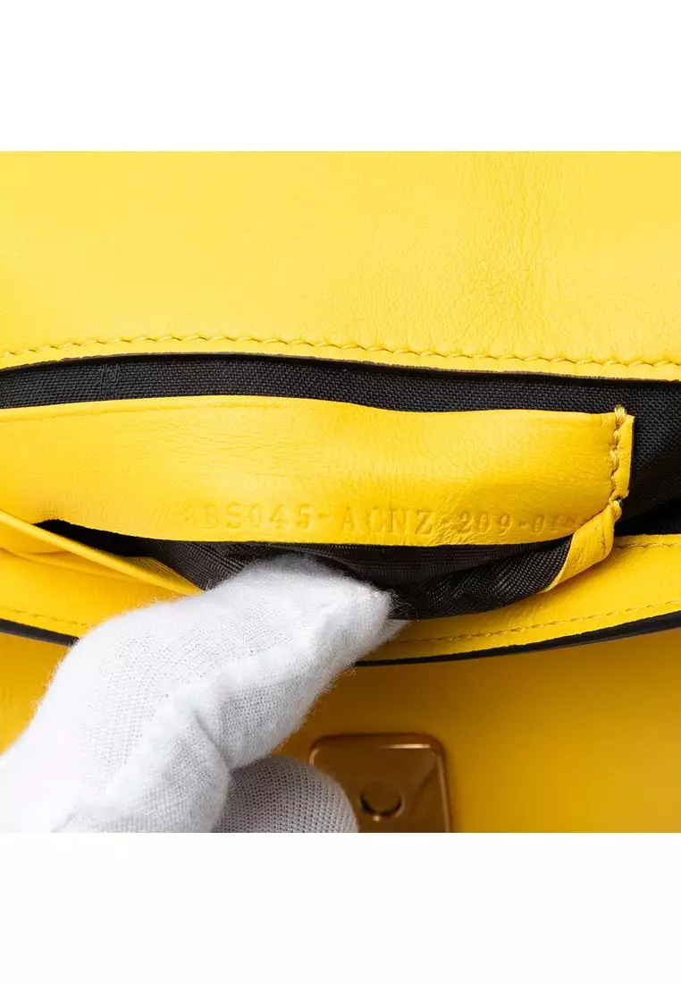 Pre-Loved Fendi Mini Bicolor Nappa Apolo Chain Baguette Shoulder Bag