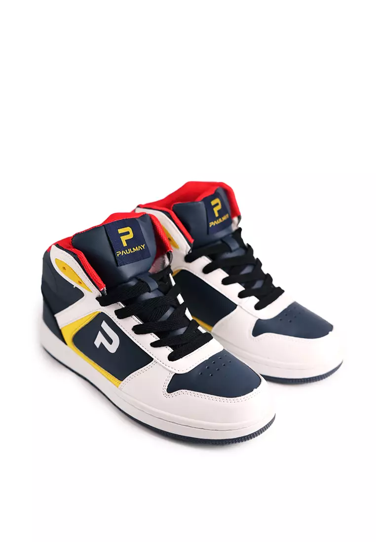 PAULMAY - Sepatu Sneakers Pria Lisbon High - Navy White