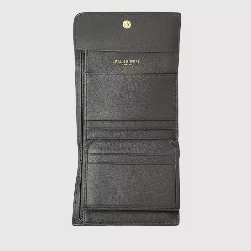 BRAUN BUFFEL NANA 3 FOLD SMALL WALLET WITH EXTERNAL COIN COMPARTMENT