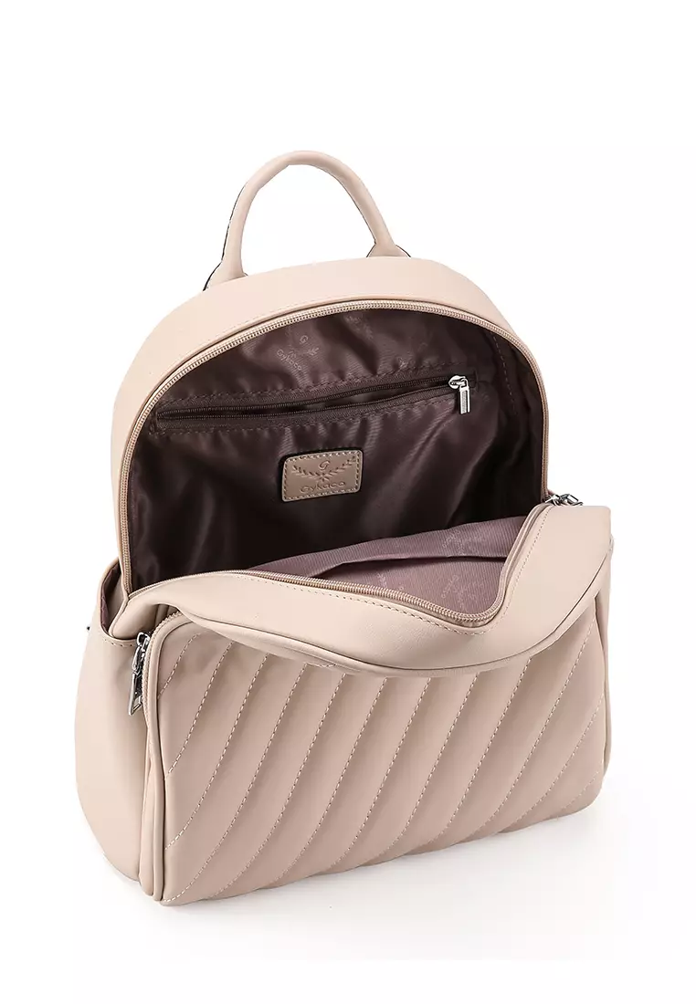 GYKACO LEIKA Beige - Tas Ransel Wanita - Fashion Backpack (IMPORT)