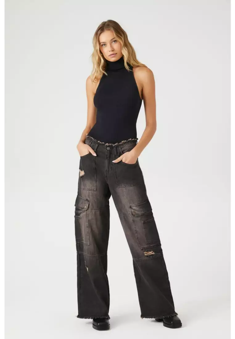 Distressed cargo joggers forever 21 outlet