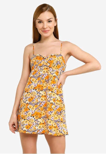 H&M orange and multi Short Dress 0E47AAA7123421GS_1