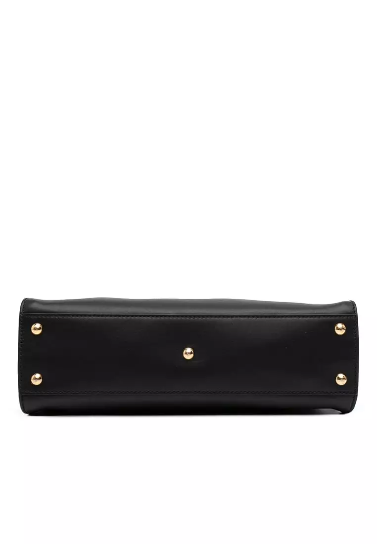 Pre-Loved Fendi Medium Bicolor Leather Peekaboo Iseeu Satchel