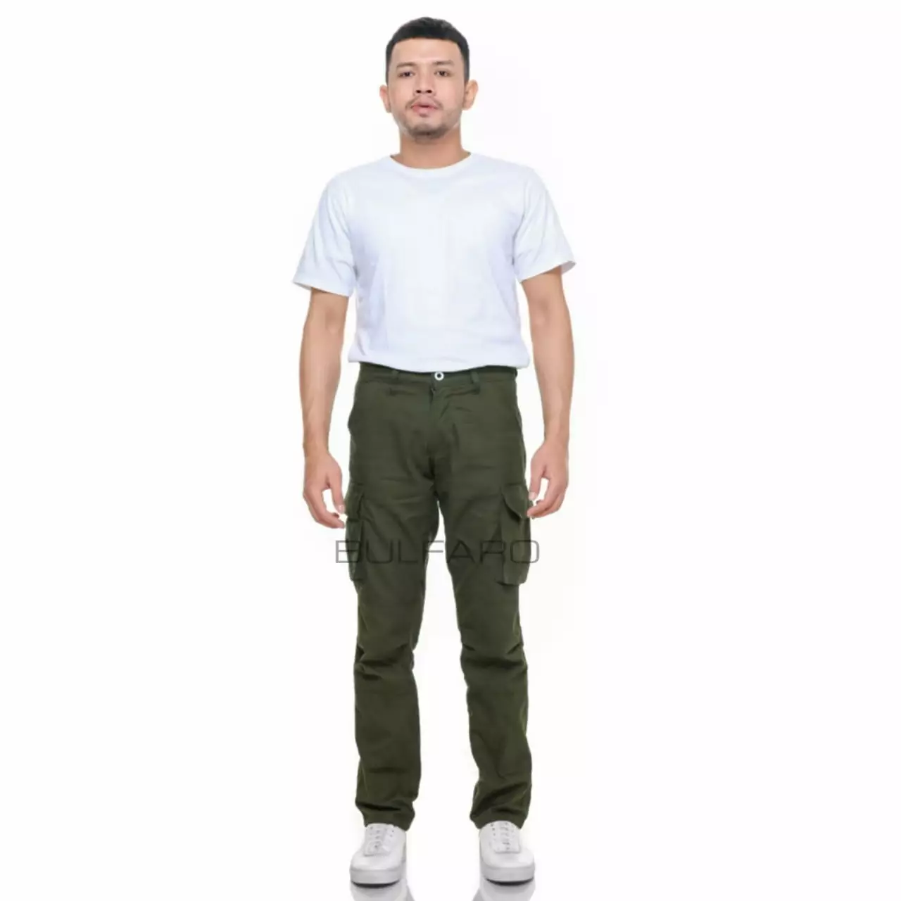 Cargo Canvas Pants Army Regular Fit
