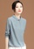 A-IN GIRLS blue Simple Solid Color Long Sleeve Blouse 35556AA8EEEE4BGS_3