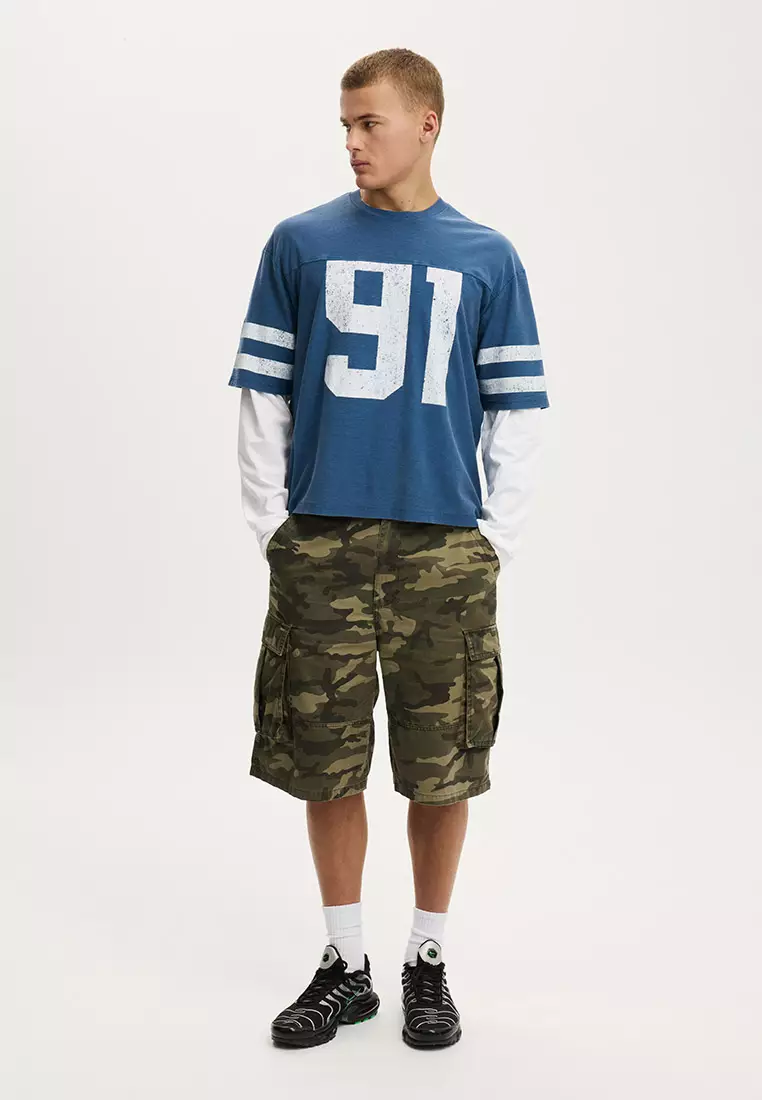 Cropped Fit Graphic T-Shirt