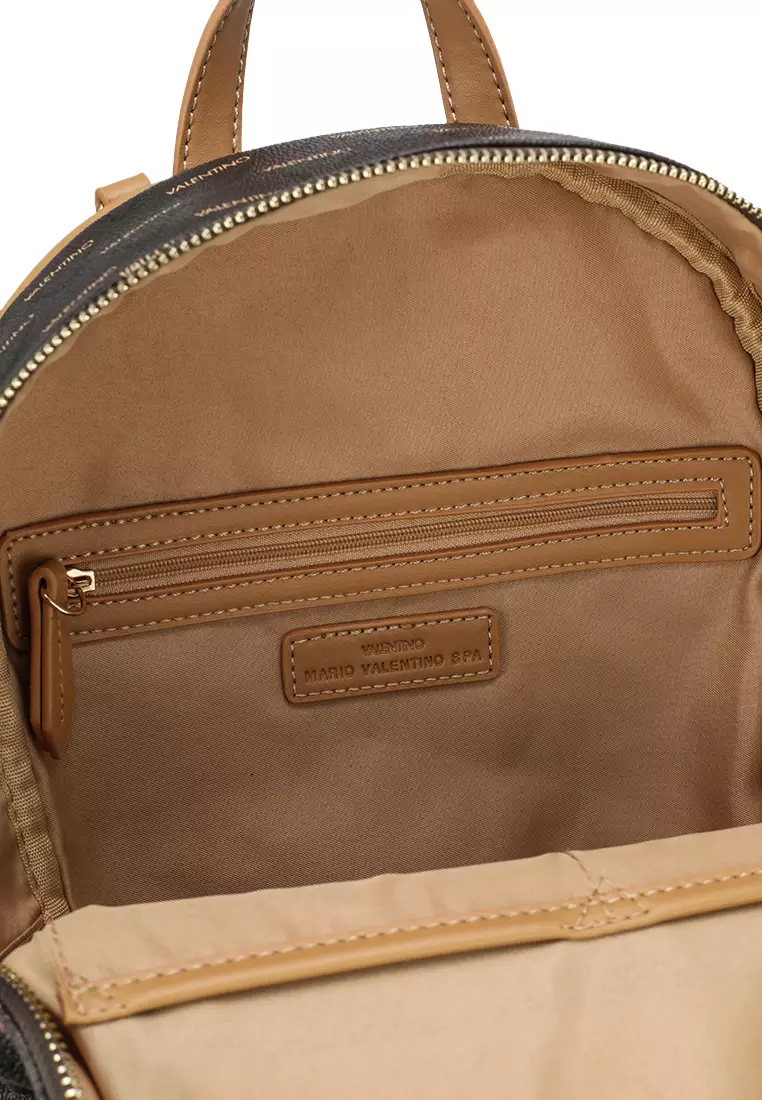 Valentino by Mario Valentino Camel Liuto Signature Eco Leather Backpack at  FORZIERI