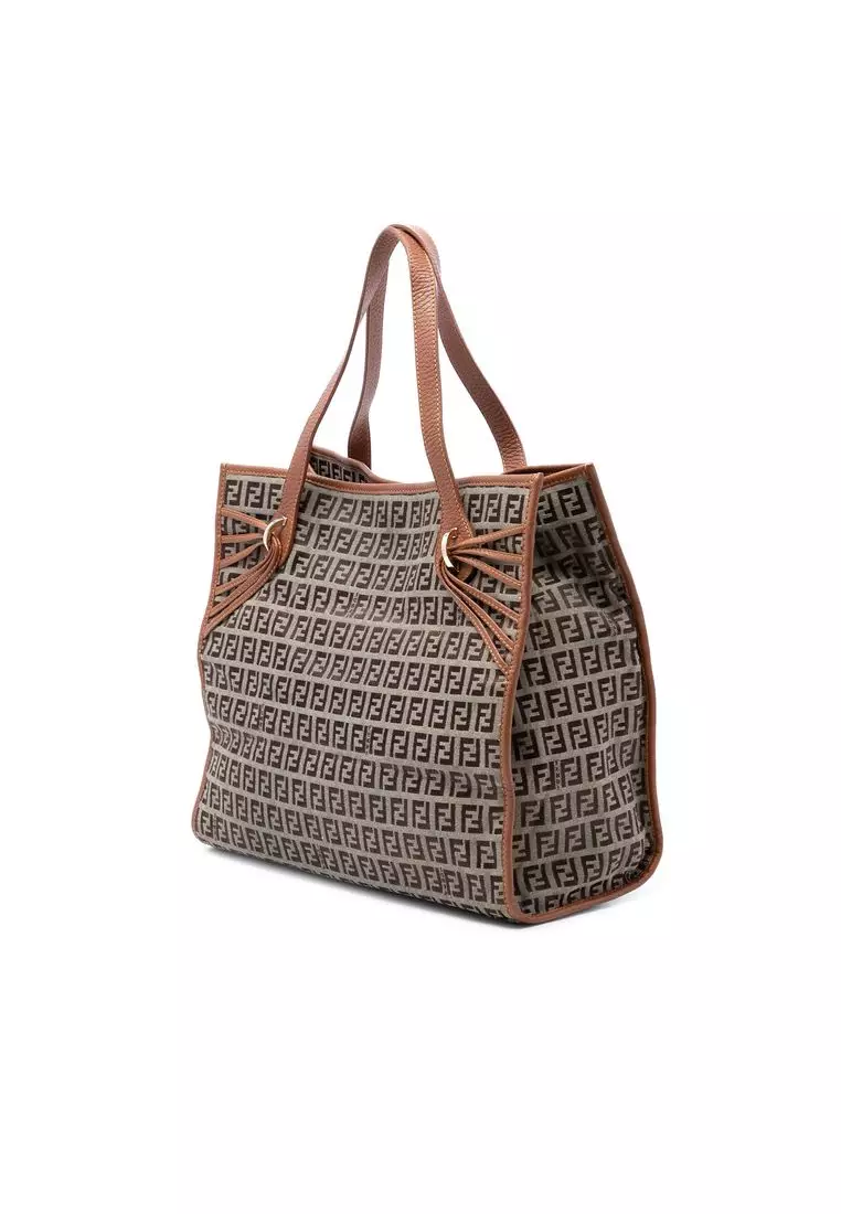Pre-Loved Fendi Zucchino Canvas Tote