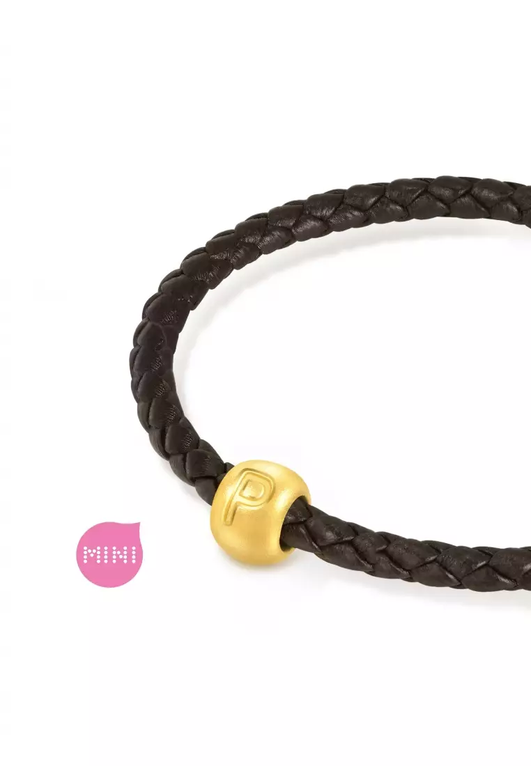 Charme 999 24K Gold Letter P Alphabet Charm 92910C (Bracelet not included)