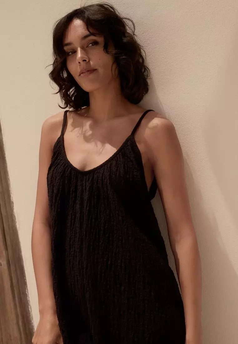 Textured Jersey Maxi Dress