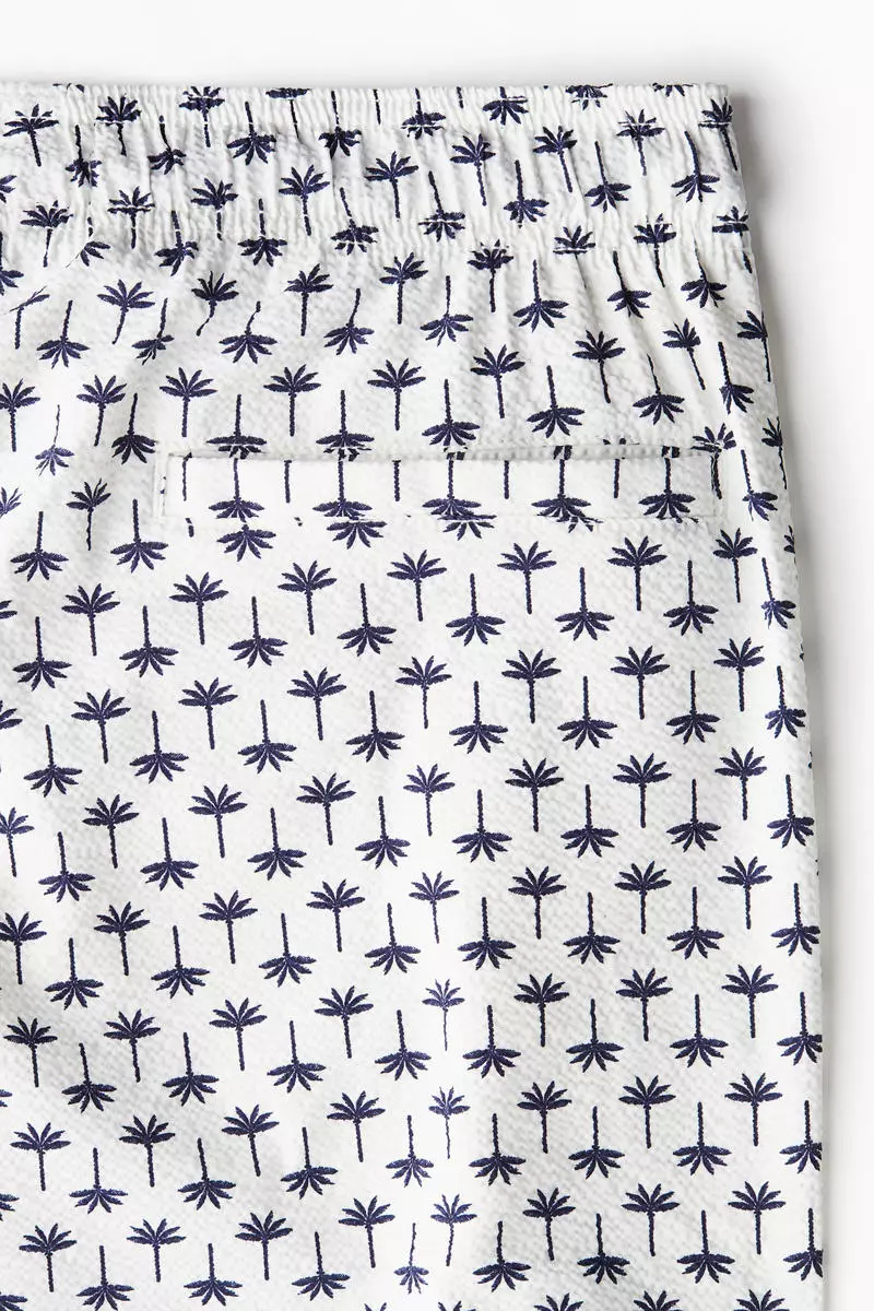 Seersucker swim shorts