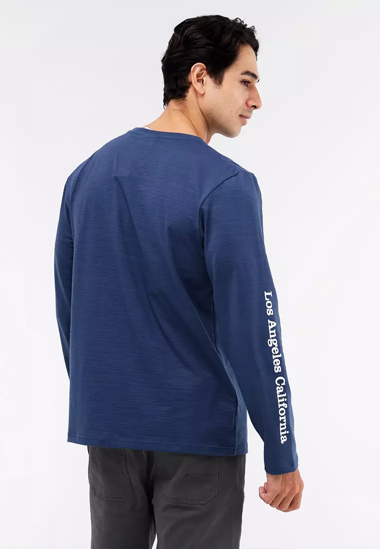 Round Neck Streaky Long Sleeves