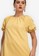 ZALORA WORK yellow Puff Sleeve Dress F56A2AA5801478GS_3