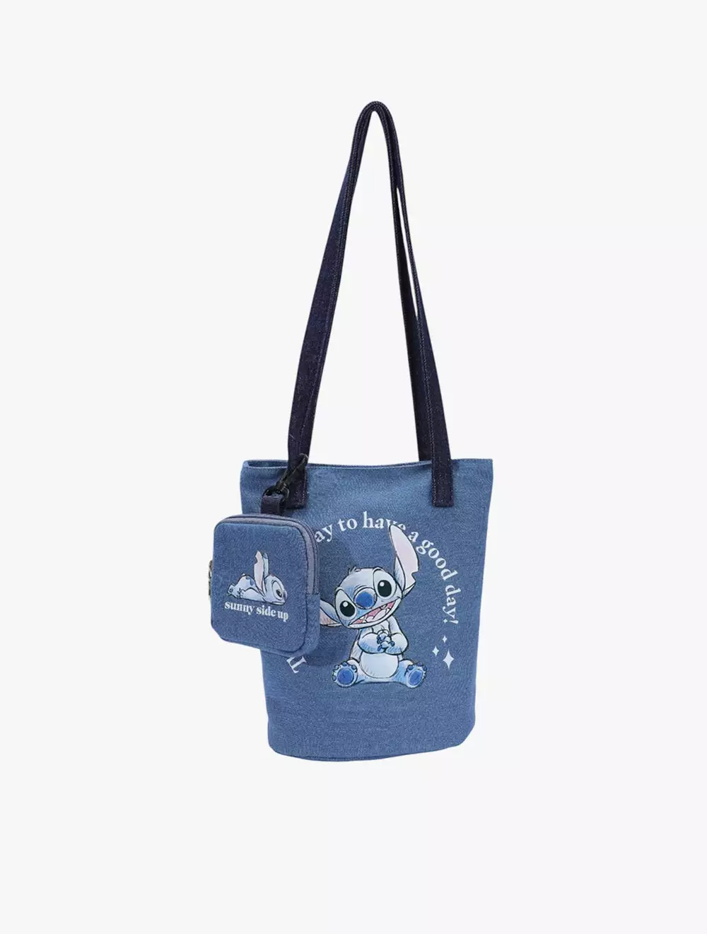 Mesuca Shoulder Mini Bag Stitch Denim 1  - MC5DHF41543-ST