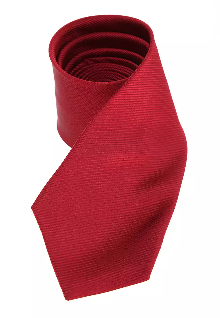 Stranger Dasi Pria Polos Plain Tie Man Neckwear Aksesoris Fashion Material Polyester ORIGINAL - Maroon